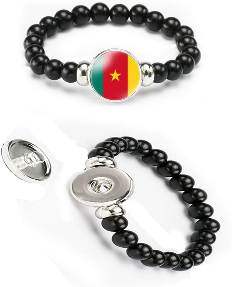 vmcoatdu National Flag Bracelet Elastic Rope Beaded Bracelet Support Your Country Travel Souvenir Gifts for Men Women - Image 4